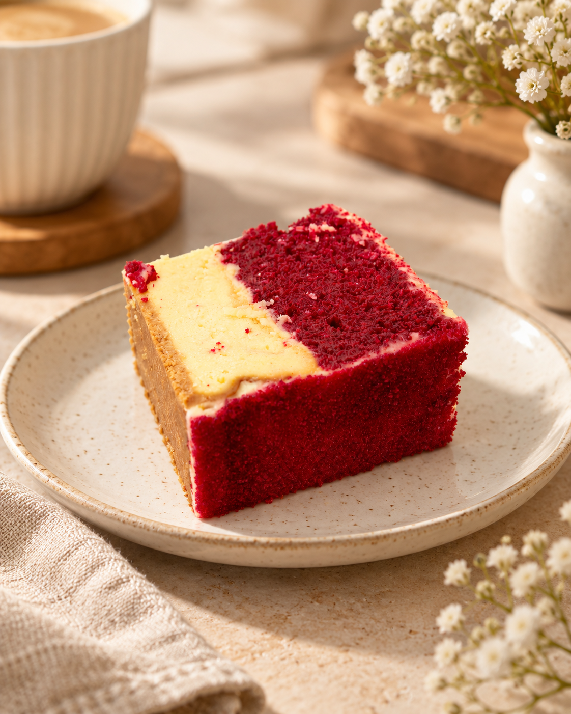 Red Velvet Cheesecake Slice