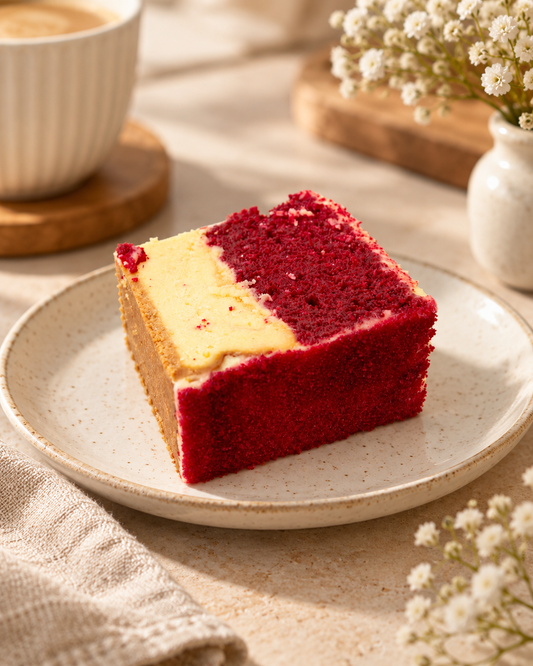 Red Velvet Cheesecake Slice