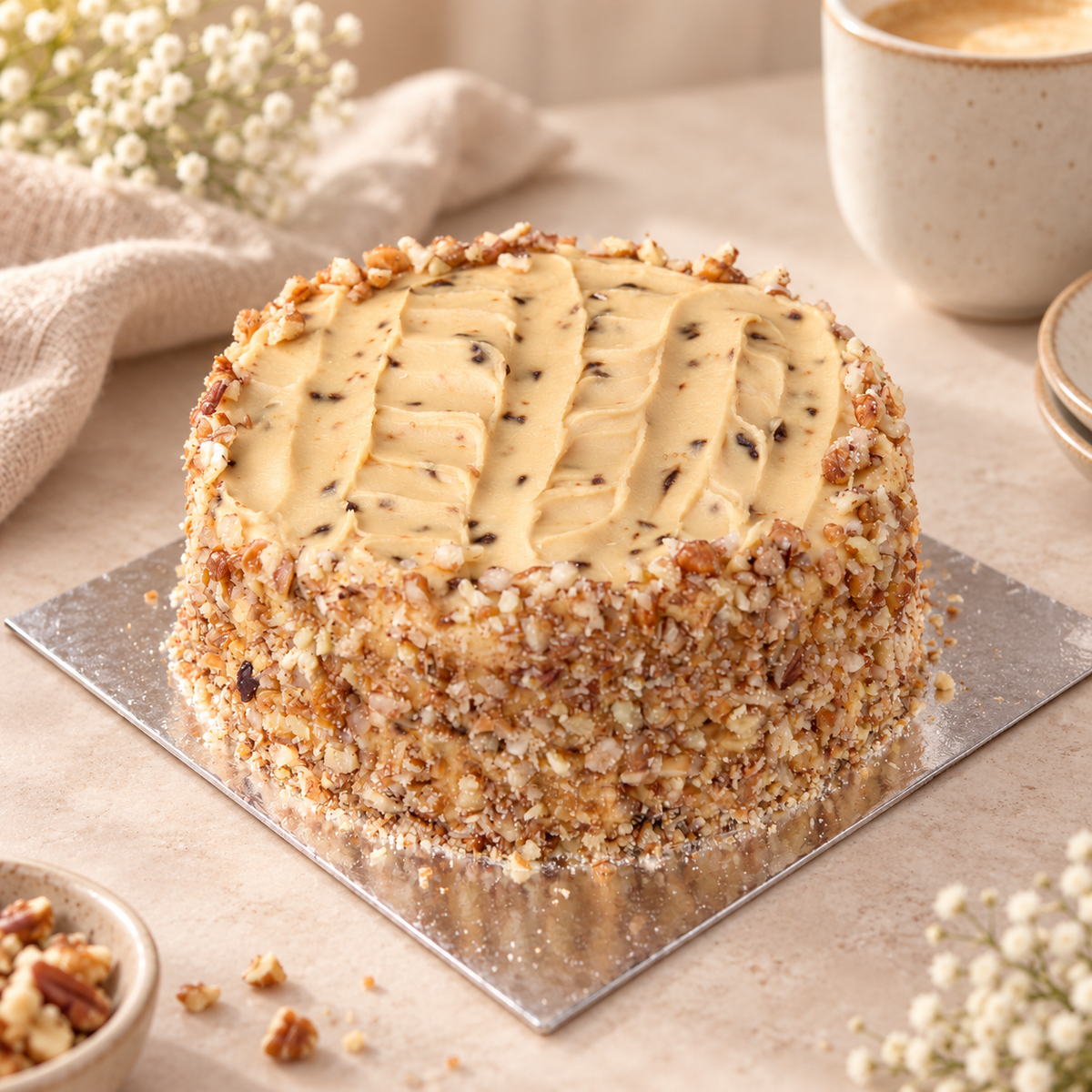 Coffee and Walnut Mini Cake 10cm