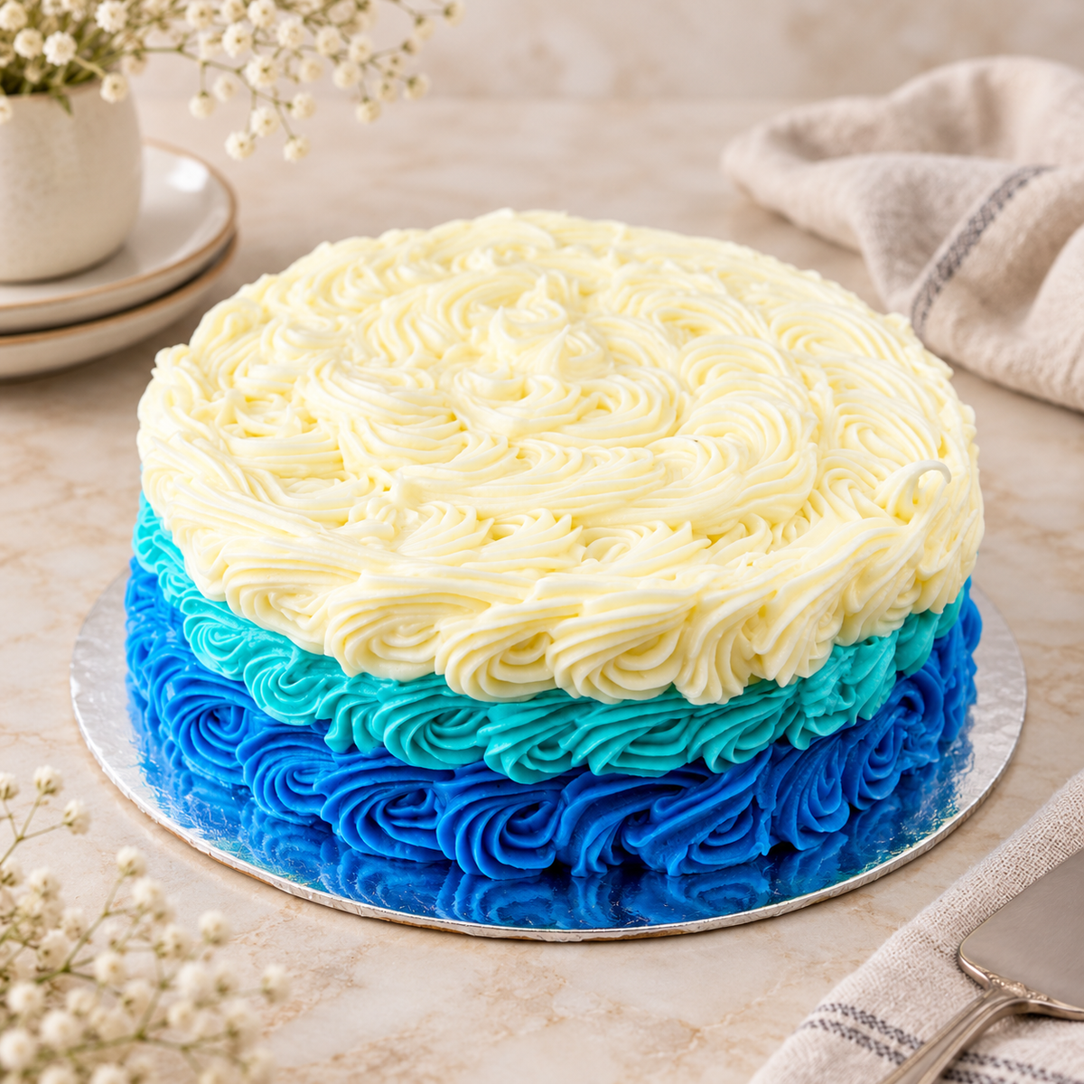 Blue Ombrè Cake
