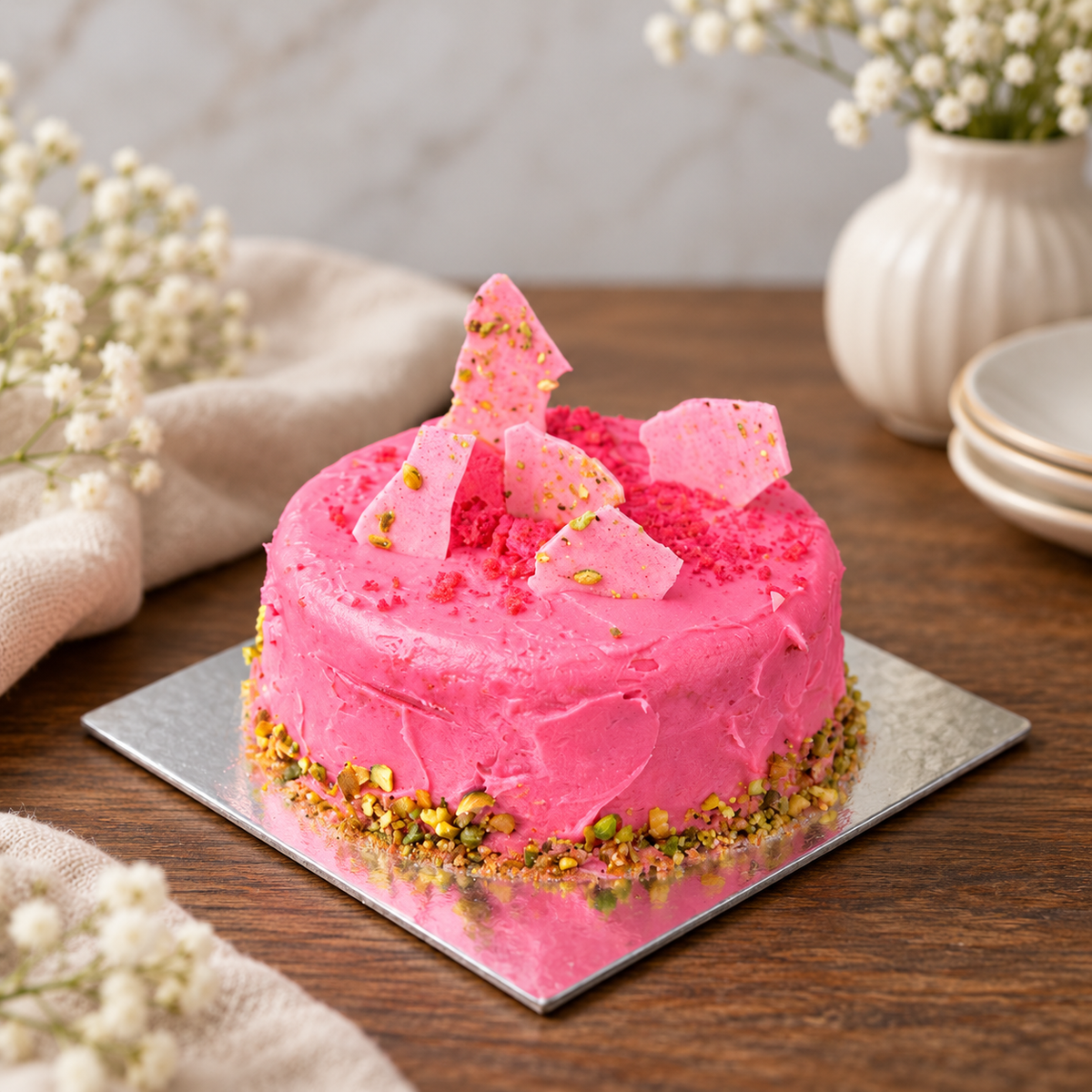 Mini Rose Water and Pistachio Cake 10cm