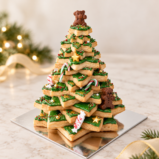 Christmas Tree Biscuit Tower