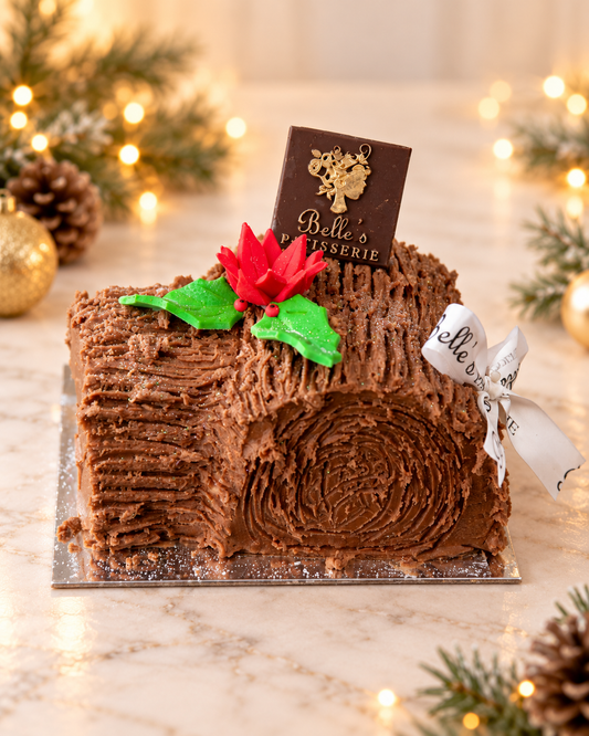 Chocolate Yule Log Cake