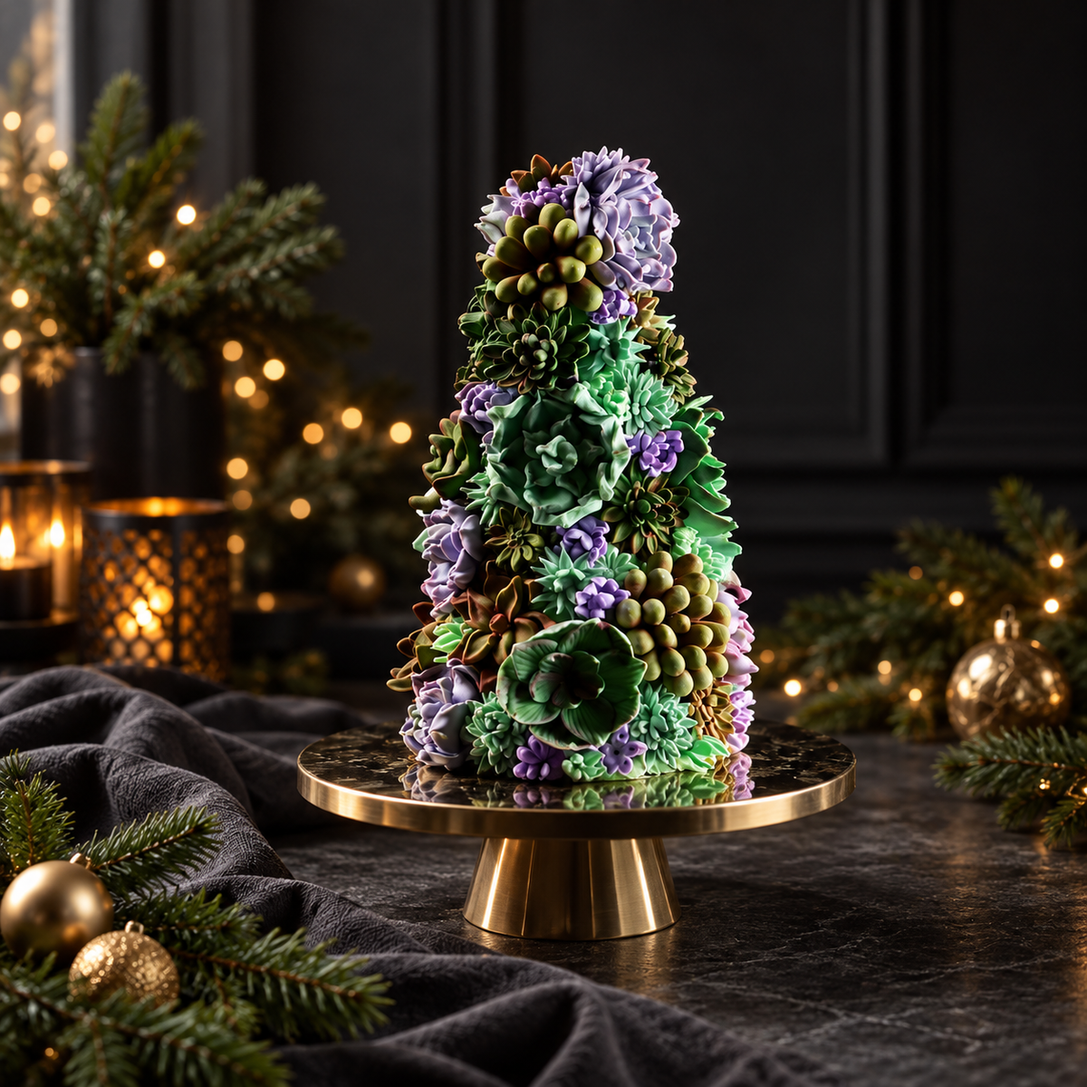Not Your Average Xmas Tree Centre Cake